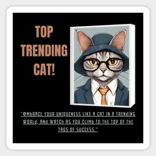 Top Trending Cat! Motivational and Inspirational Quote Magnet